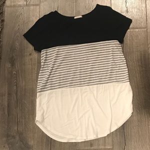 Color Block and striped top